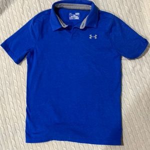 Under Armour HeatGear Boys Polo Shirt YLG blue